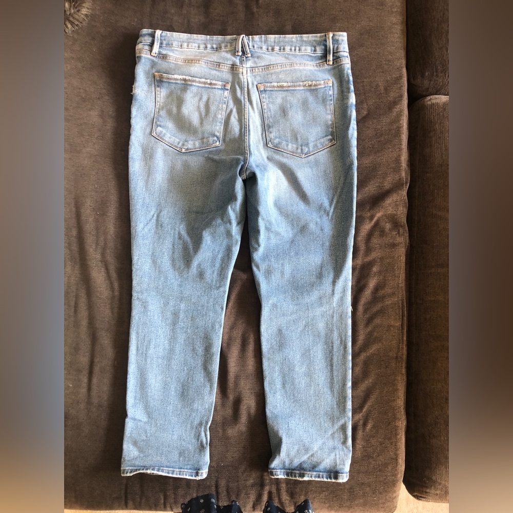 Good American Good Classic medium Blue Straight Jeans size 14 - Picture 4 of 10